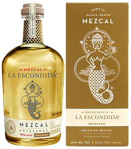 La Escondida Grand Mezcal 100% Agave Reposado (gift box)  0.7л