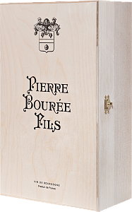 Gift box Pierre Bouree Fils for 2 bottles, birch