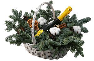 Willow Vine small Christmas Gift Basket