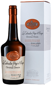 Calvados Hors d'Age 18 Years Old Pays d'Auge AOC Christian Drouin (gift box)  0.7л