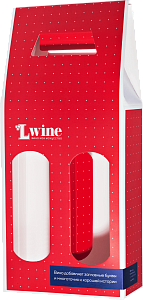 Gift box for 2 bottles, red